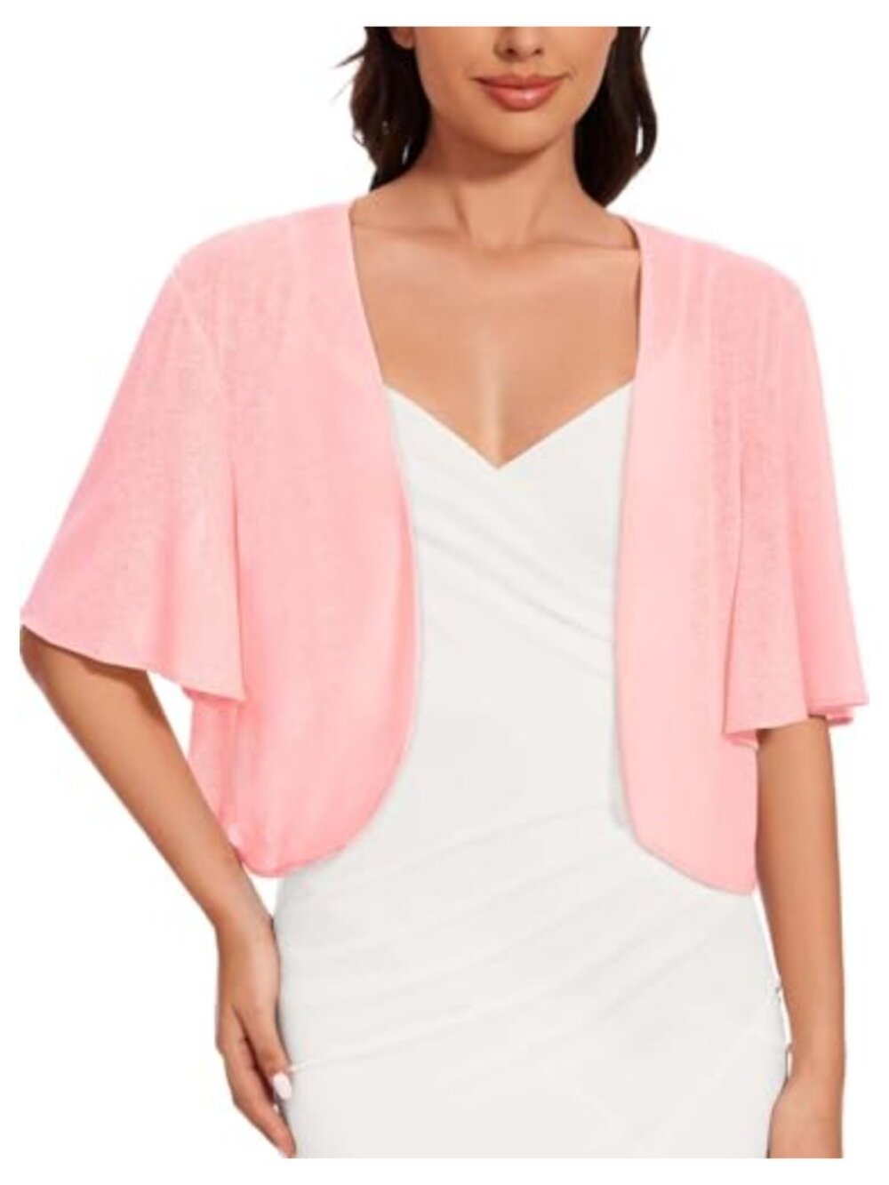 Women's Sheer Bolero Shrug Open Front Cardigan Dress Cover Up